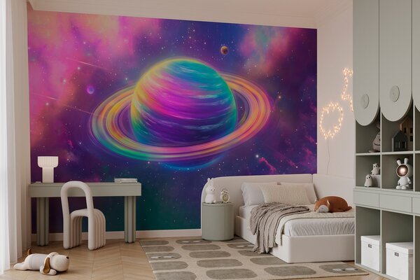Tapet O planetă de basm, Fototapet Spaţiu, w03397 : Uwalls.ro