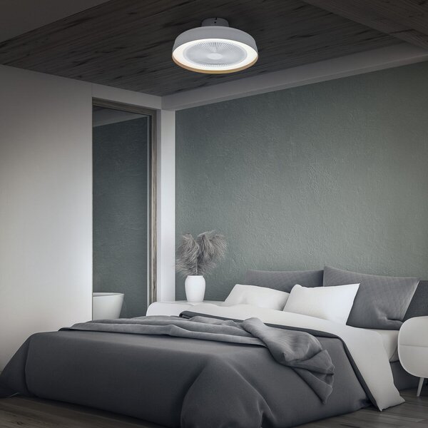 OSRAM Ventilator de tavan cu LED-uri ENCAPSULATE, Ø 48 cm, alb, CCT, reglabil, Alb, Camera de zi / sufragerie, Plastic, Modern