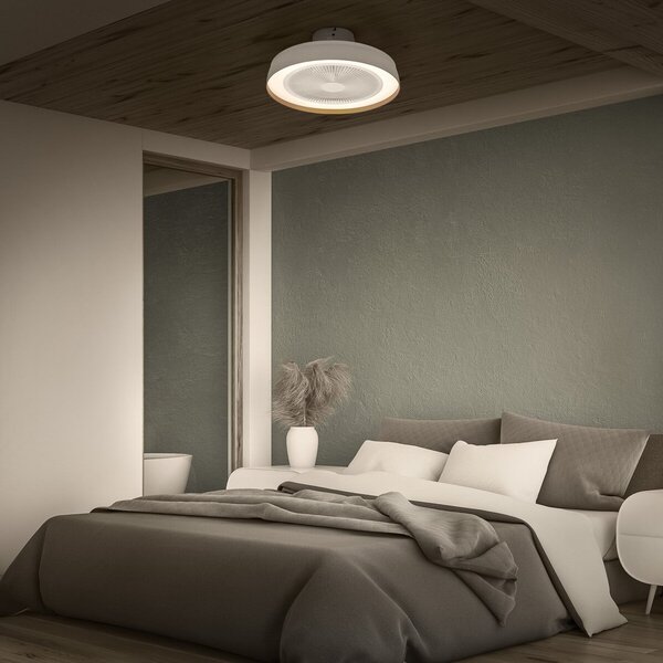 OSRAM Ventilator de tavan cu LED-uri ENCAPSULATE, Ø 48 cm, alb, CCT, reglabil, Alb, Camera de zi / sufragerie, Plastic, Modern