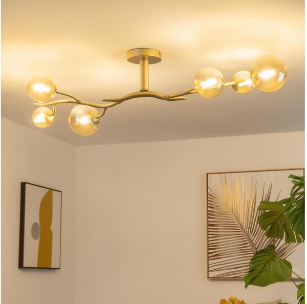 Lustră LED aplicată Brilagi MISTEL 6xG9/3W/230V auriu