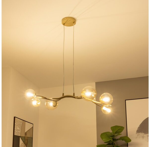 Lustră LED pe cablu Brilagi MISTEL 6xG9/3W/230V auriu