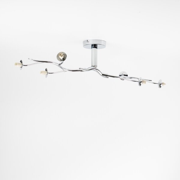 Brilagi - Lustru LED aplicat MISTEL 6xG9/3W/230V negru crom/fumuriu