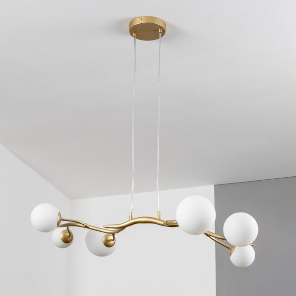 Lustră LED pe cablu BRILAGI MISTEL 6xG9/3W/230V auriu/alb
