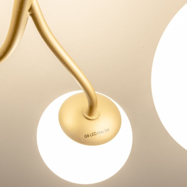Lustră LED aplicată Brilagi MISTEL 6xG9/3W/230V auriu/alb
