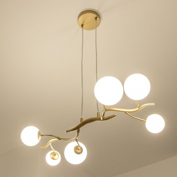 Lustră LED pe cablu BRILAGI MISTEL 6xG9/3W/230V auriu/alb