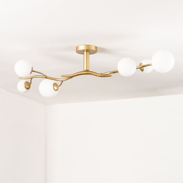Lustră LED aplicată Brilagi MISTEL 6xG9/3W/230V auriu/alb