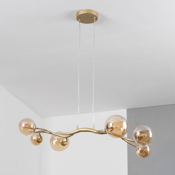 Lustră LED pe cablu Brilagi MISTEL 6xG9/3W/230V auriu