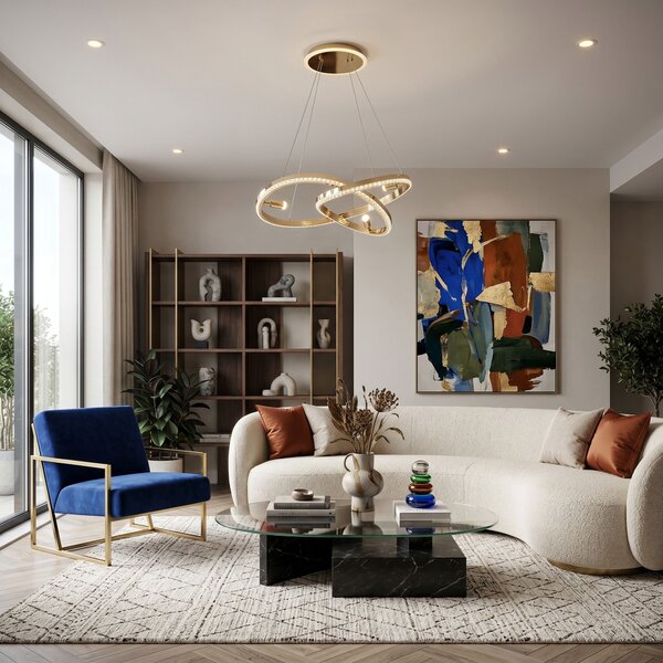 LAMPĂ SUSPENDATĂ DE TAVAN LED G158-CP GOLD