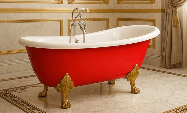 Cada baie freestanding RETRO Rosie Crom