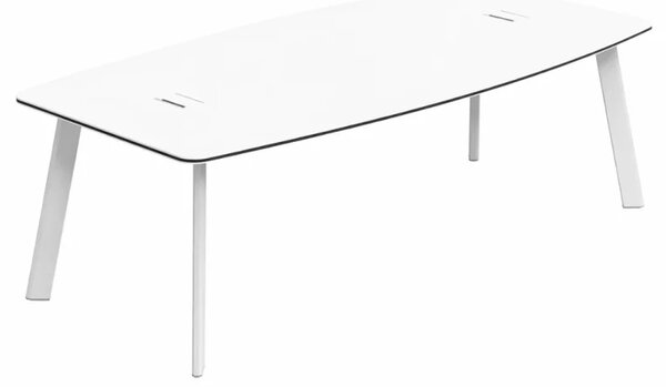 Masa conferinta Elite, picioare metalice - dimensiuni 2200*1100*750 , White