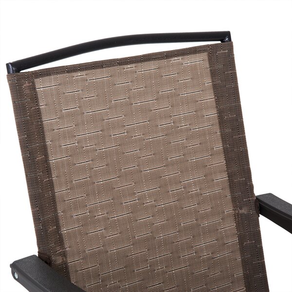 Outsunny Set de mobilier pentru gradina cu masa din sticla securizata, mobilier exterior, maro | Aosom Romania