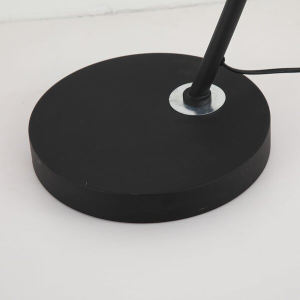 Searchlight Lampadar Radiant, negru/alb, înălțime 156 cm, metal/țesătură, Negru, Camera de zi / sufragerie, Metal