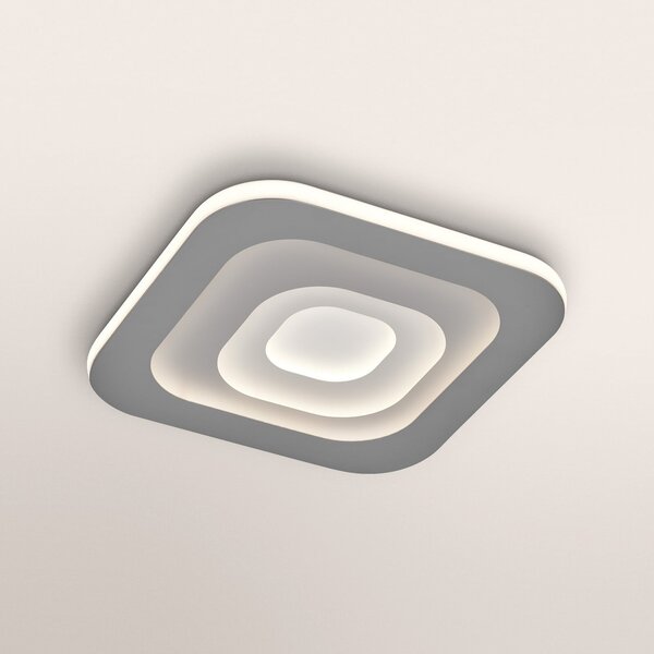 OSRAM Plafonieră LED ORBIS SPIRAL SQUARE, 36 x cm, gri, reglabil, Gri, Camera de zi / sufragerie, Metal, Modern