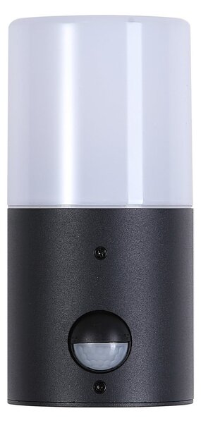 Searchlight Lampă de exterior Cannes, înălțime 17 cm, alb-negru, 1 bec, cu senzor, Negru, Aluminiu, Modern