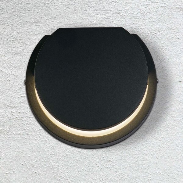 Searchlight Lampă LED de exterior Chiswick, negru, lățime 14 cm, metal, Negru, Aluminiu, Modern