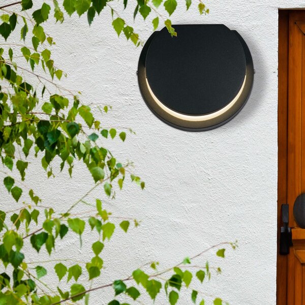 Searchlight Lampă LED de exterior Chiswick, negru, lățime 14 cm, metal, Negru, Aluminiu, Modern