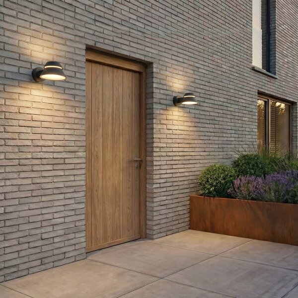 Lămpi de exterior Lucande, Moena, Negru, Aluminiu, Modern