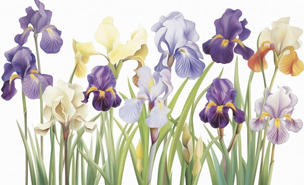 Tapet Flori de iris, Fototapet Flori, w03641 : Uwalls.ro