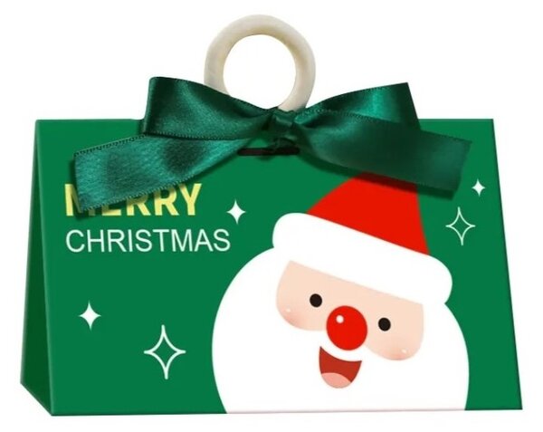 Punga cadou de Craciun MERRY CHRISTMAS 17x10x8,5 cm, verde