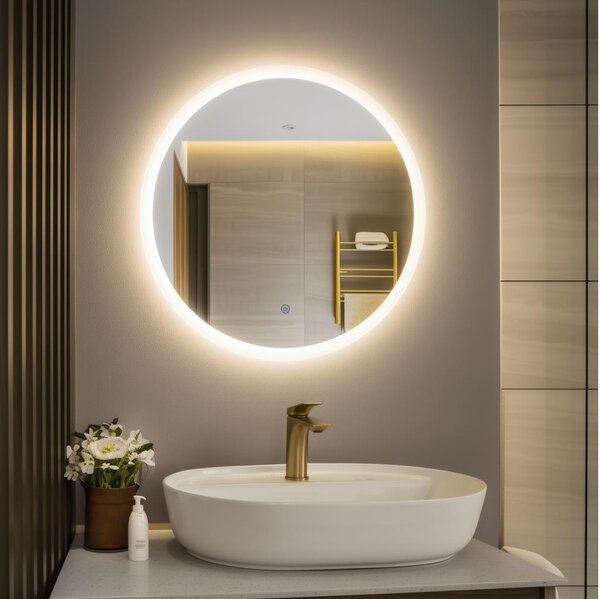 BRILAGI - Oglindă de baie LED CUNEO/19W/230V diam. 60 cm IP44 CRI 90 cu dimmer + CCT