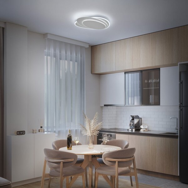 OSRAM Plafonieră LED ORBIS LAYERS, albă, 49 x 36 cm, CCT, reglabil, Alb, Camera de zi / sufragerie, Metal, Modern