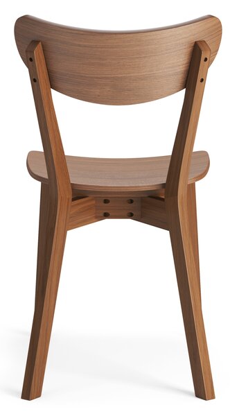 MAZZONI EXPORT ROXY Nucă Naturală - SCAUN DE LEMN PENTRU SALON SUFRAGERIE BUCĂTĂRIE RETRO