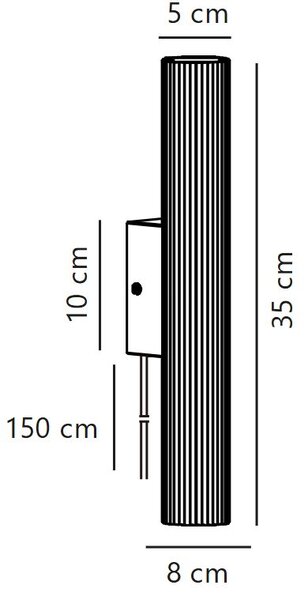 Nordlux Vico lampă de perete 2x5 W negru 2512341003