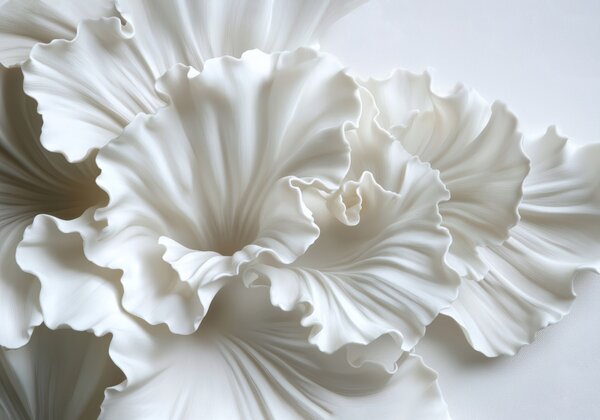 Fototapet Falduri delicate de eleganță texturată, Fototapet flori 3D, Fototapet populare, w03620 - Tapeko.ro