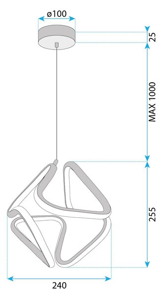 Lampa LED G067-CP GOLD