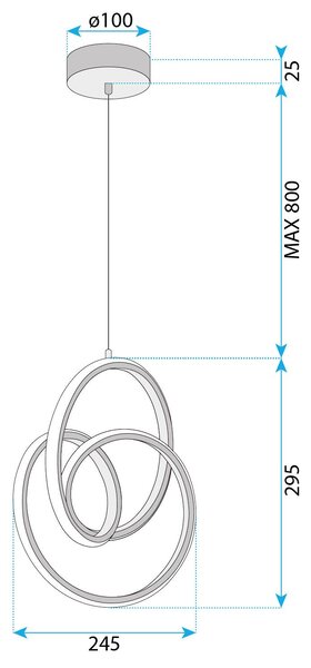 Lampă suspendată LED G076-1CP Gold