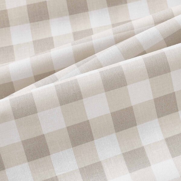 Goldea față de masă 100% bumbac - carouri latte 100 x 100 cm