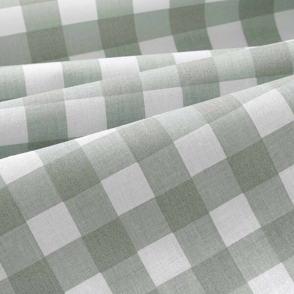 Goldea față de masă 100% bumbac - carouri verde salvie 120 x 180 cm