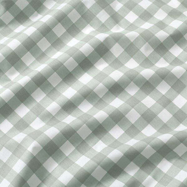 Goldea față de masă 100% bumbac - carouri verde salvie 120 x 180 cm