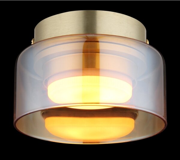 Plafonieră LED Globo 16055DG HIGGINS 1xGX53/6W/230V d. 13 cm maro