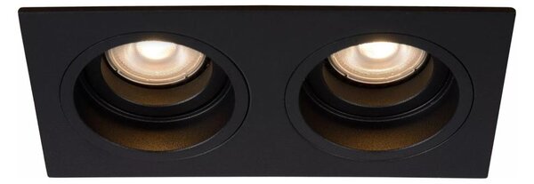 Spot EMBED 2xGU10/50W/230V negru Lucide 22959/02/30