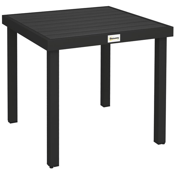 Outsunny Aluminum Outdoor Patio Dining Table for 4 for Garden Lawn Backyard, Natural | Aosom Romania