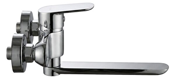 Mereo Mereo, Baterie de perete pentru chiuvetă Mereo, Viana, 150 mm, cu braț plat și drept 200 mm, cromat, MER-CBE30201