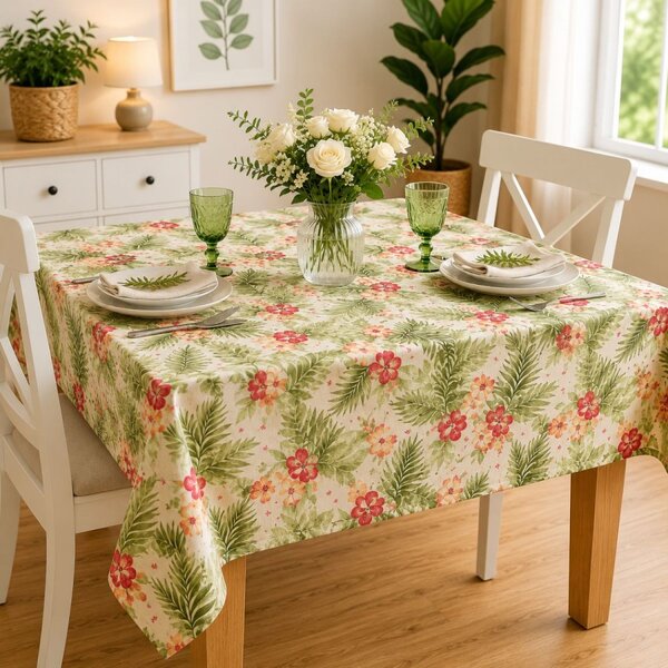 Fata de masa teflonata 120x160 cm, Flori tropicale