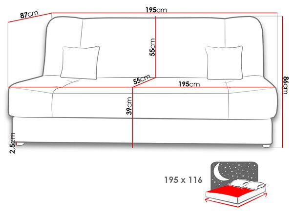 Canapea Magnus (negru). 1122542