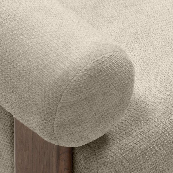 Fotoliu design bej KOKEI ALIA, decor nuc Alia 18