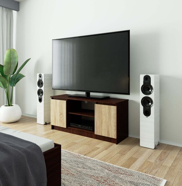 Măsuță TV Darian (wenge + Stejar sonoma). Promo -14%. 1069383