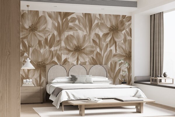 Fototapet Modele florale în tonuri moi, Fototapet flori, Fototapet populare, w03821v1 - Tapeko.ro