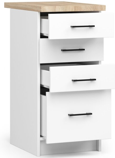 Dulap inferior de bucătărie Ozara S40 SZ4 (Alb). Promo -15%. 1069419