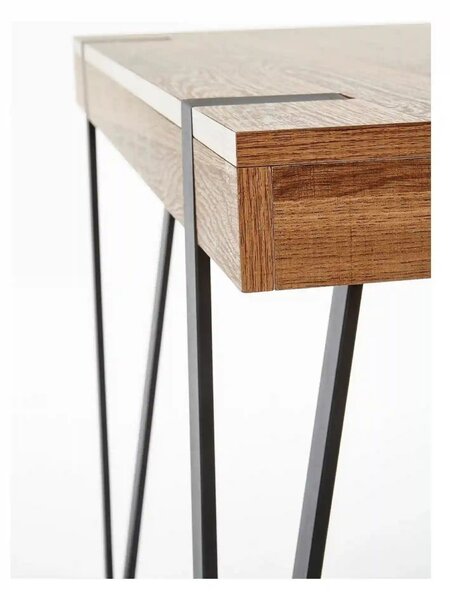 Birou B39, nuc/negru, 110x55x76 cm