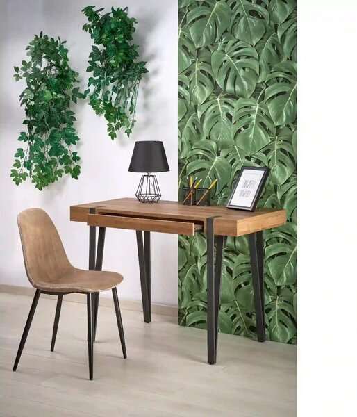 Birou B39, nuc/negru, 110x55x76 cm