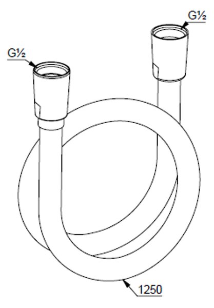 Kludi Suparaflex furtun de duș 125 cm alb 610715300