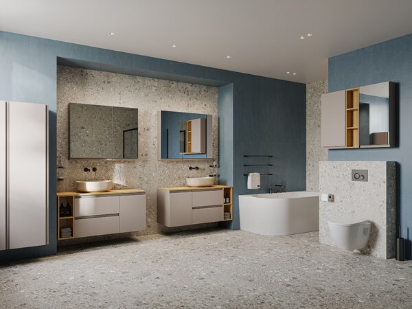 Cersanit Moduo dulap 59.4x14.1x80 cm laterala pe perete bej S590-111-DSM