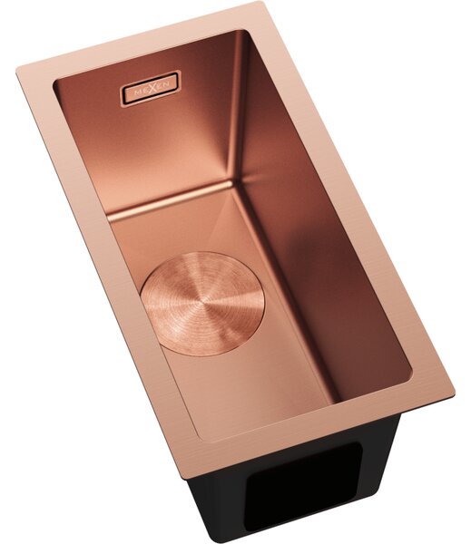 Chiuvetă Mexen Trixo din oțel inoxidabil cu 1 compartiment, 230 x 440 mm, cupru periat, 6411221000-65