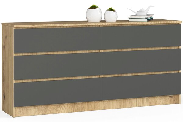 Comodă Koa III (Stejar artisan + Gri). Promo -19%. 1069929
