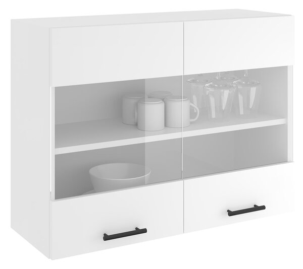 Corp haaus Karo, 2 Usi, cu sticla, Alb, 80 x 30 x 60 cm